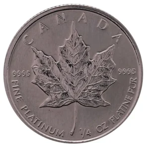 プラチナ1000 (Pt1000) メイプルリーフ プラチナ コイン 1/4oz 表