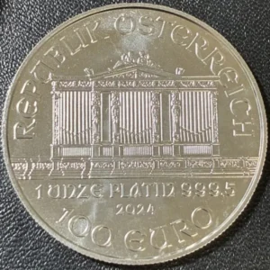Pt1000　ウィーンハーモニープラチナ貨　1oz　31.1g