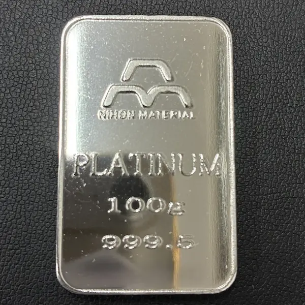 Pt1000　日本マテリアル　インゴット　100g