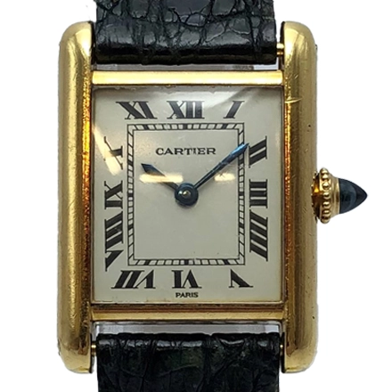 カルティエ タンク w-29750gnz GP/革 手巻式