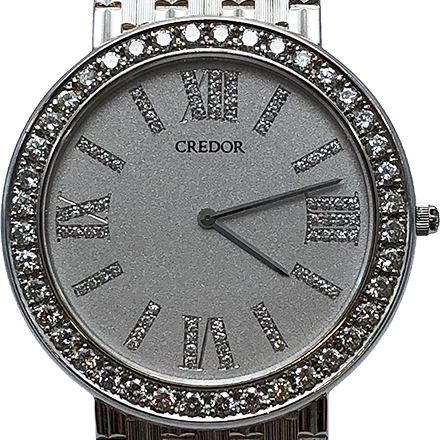 セイコー クレドール 5A74-0510 18K WG ダイヤベゼル