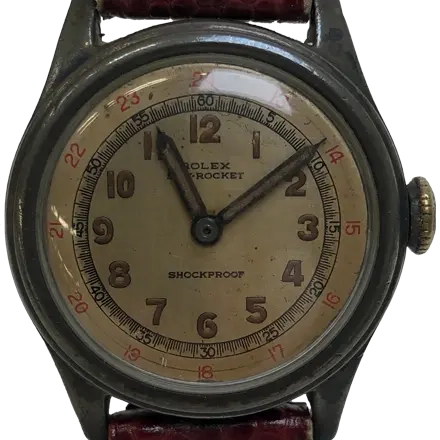 ロレックス スカイロケット SS/レザー 手巻式 ゴールド