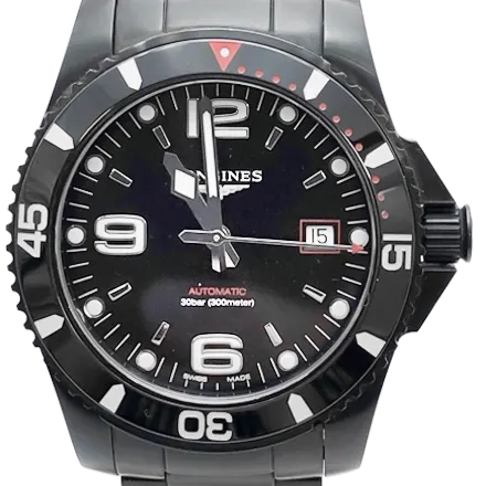 ロンジン ハイドロコンクエスト ブラックアウト L3.742.2.56.6 SS