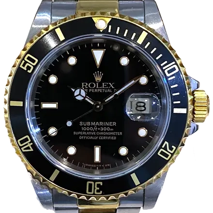 ロレックス サブマリーナー デイト YG/SS ブラック 16613LN