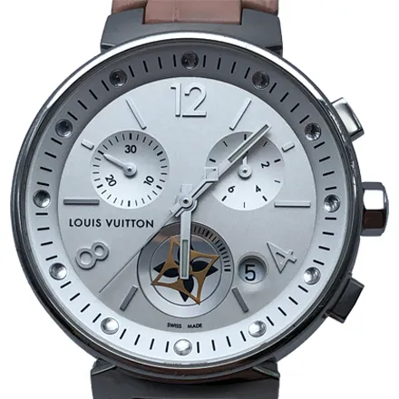 ルイ・ヴィトン タンブール ムーンスター Q8G00Z SS/レザー ホワイト