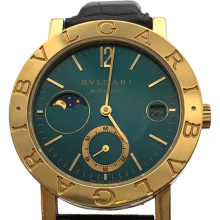 ブルガリ ブルガリブルガリ ムーンフェイズ BB38GLMP K18YG グリーン