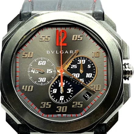 ブルガリ オクト ヴェロチッシモ クロノグラフ ケン オクヤマ リミテッド BGO 41 S CH ブラック
