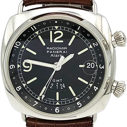 パネライ ラジオミールGMT アラーム PAM00098SS ブラック