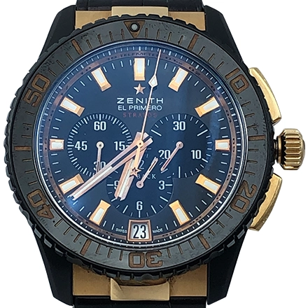 ゼニス エルプリメロ 85.2060.405 SS/YG/レザー 自動巻式 ブラック