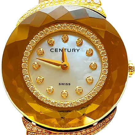 センチュリー アレグリア 649.1.S.12P.36.CNK YG/レザー 電池式 シルバー