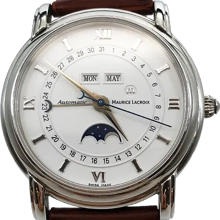 モーリス・ラクロア マスターピース ムーンフェイズ 37757 SS/レザー 自動巻式 ホワイト