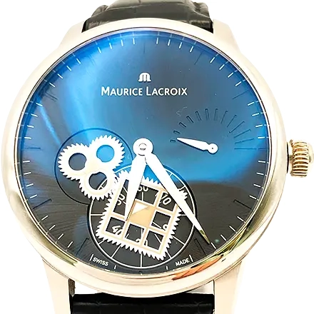 モーリス・ラクロア マスターピース・ルー・カレ・セコンド SS/レザー 手巻式 ブラック