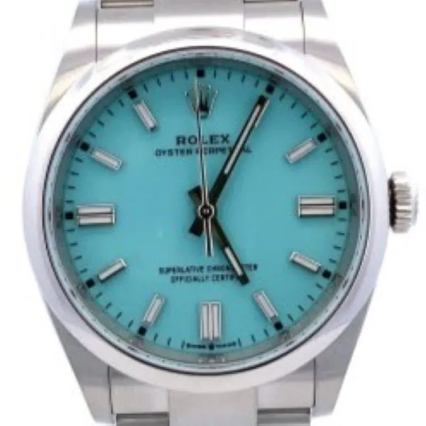 ロレックス オイスターパーペチュアル 126000 ターコイズブルー