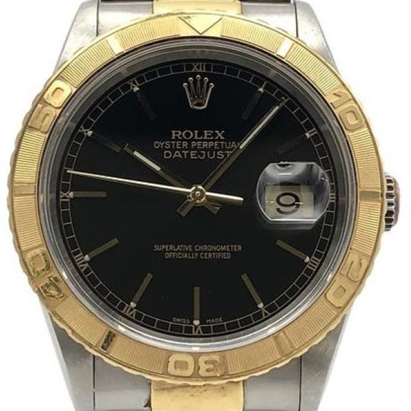 ロレックス デイトジャスト ターノグラフ 16263 ブラック