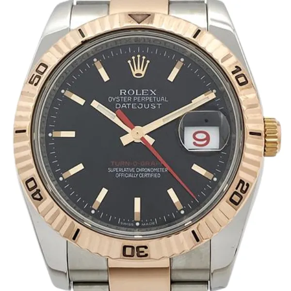 ロレックス デイトジャスト ターノグラフ 116261 ブラック