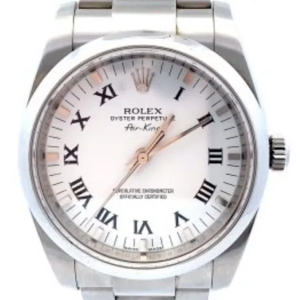 ロレックス エアキング 114200 ホワイト ローマンインデックス