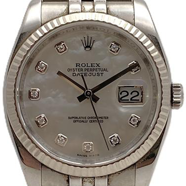 ロレックス デイトジャスト 16234NG ホワイトシェル