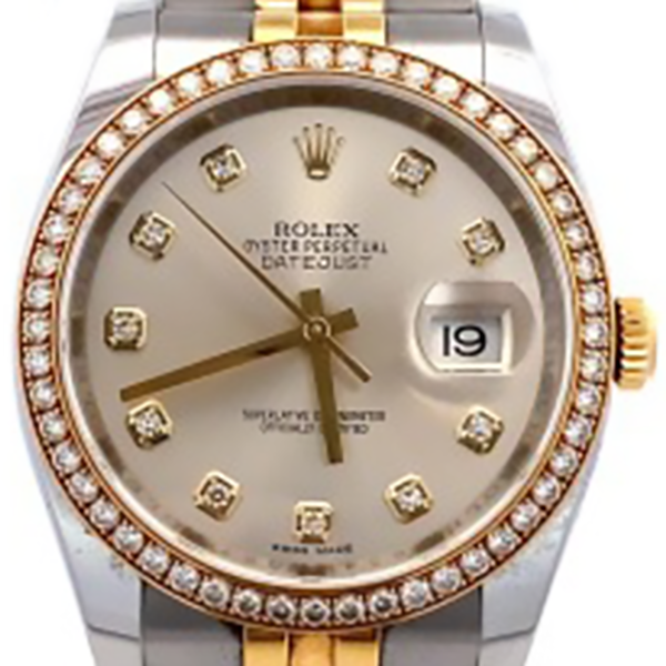 ロレックス デイトジャスト 116243G 10Pダイヤモンドインデックス