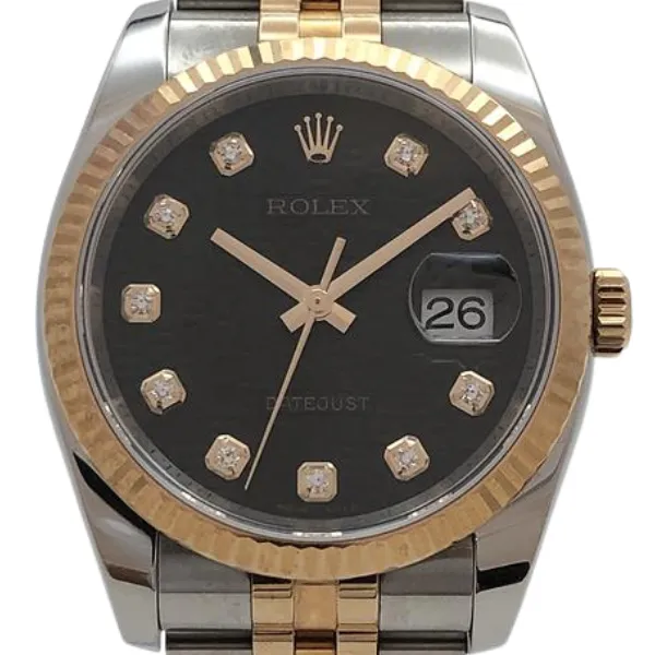 ロレックス デイトジャスト 116231G 10Pダイヤモンドインデックス