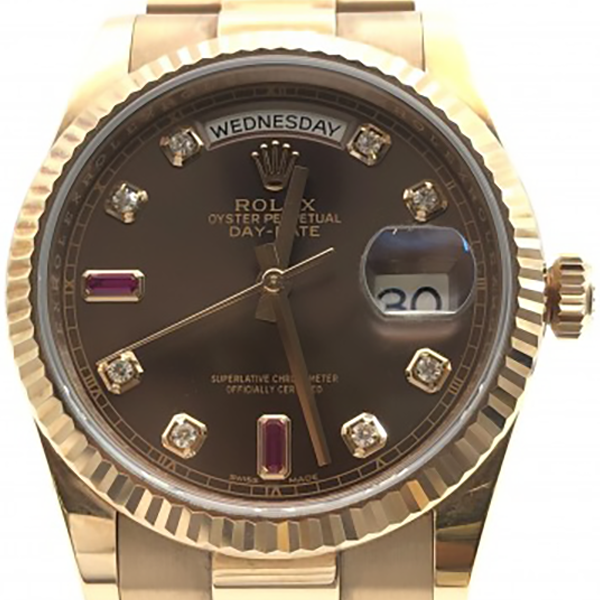 ロレックス デイデイト 118235FA 10Pダイヤモンドインデックス