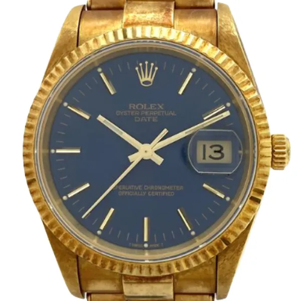 ロレックス オイスターパーペチュアルデイト 15238 ネイビー