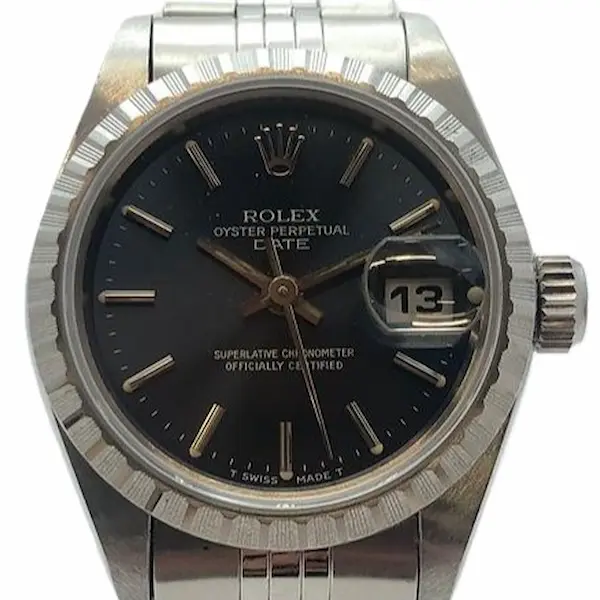 ロレックス オイスターパーペチュアルデイト 69240 ネイビー