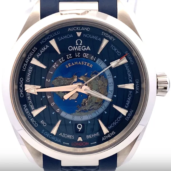 オメガ アクアテラ GMT ワールドタイマー 220.12.43.22.03.001