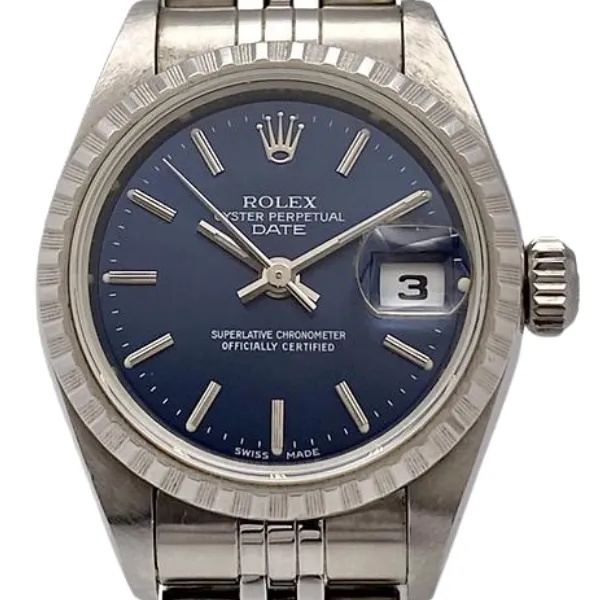 ロレックス オイスターパーペチュアルデイト 79240 ブルー