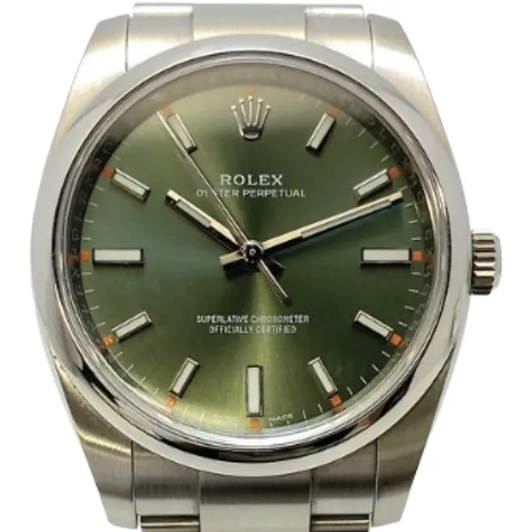 ロレックス オイスターパーペチュアル 114200 グリーン