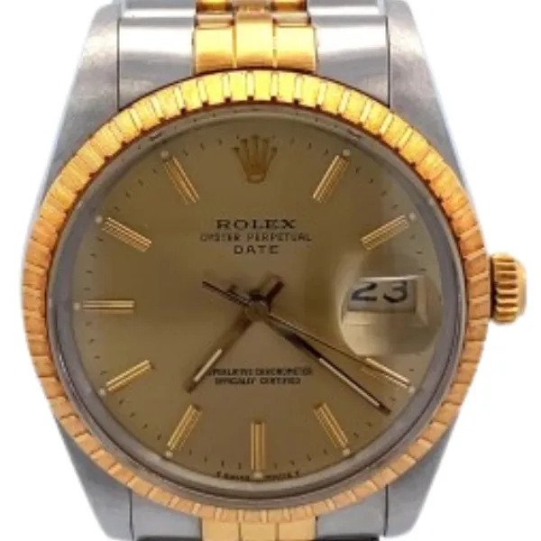 ロレックス オイスターパーペチュアルデイト 15053 ゴールド