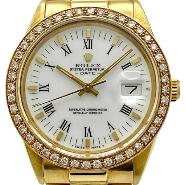 ロレックス オイスターパーペチュアルデイト 15505 ホワイト