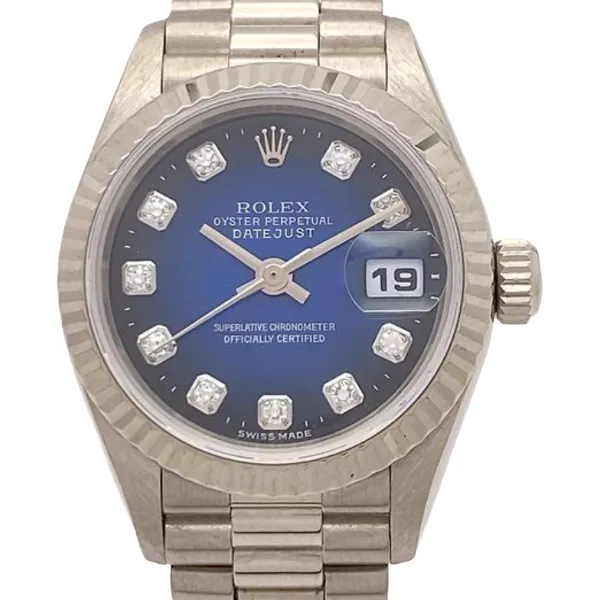 ロレックス デイトジャスト 79179G ブルー