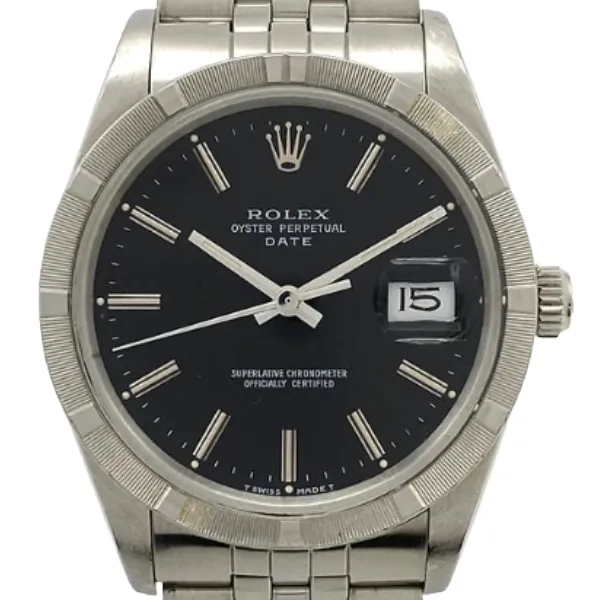ロレックス オイスターパーペチュアルデイト 15010 ブラック