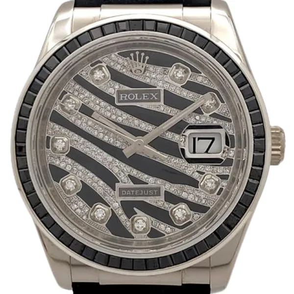 ロレックス デイトジャスト 116139 ブラック/シルバー