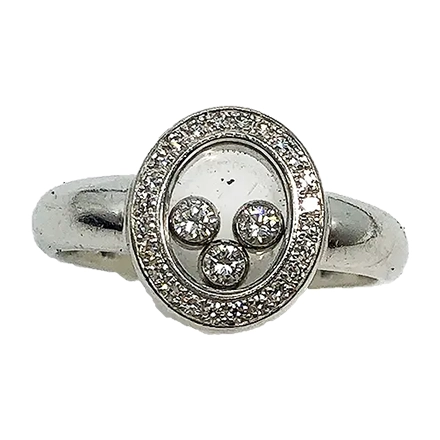 ショパール ハッピーダイヤモンド オーバル リング