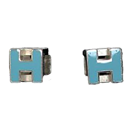 エルメス Hキューブ アクアブルー ピアス