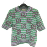 グッチ ニット グリーン×パープル