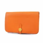 エルメス ドゴンGM ポーチ レザー オレンジ