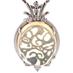 Pt900/850 オパール ダイヤ ネックレス/ペンダントトップ 54.747ct