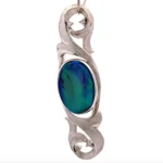 Pt/Pm900 ブラックオパール ダイヤ ネックレス/ペンダントトップ 13.79ct